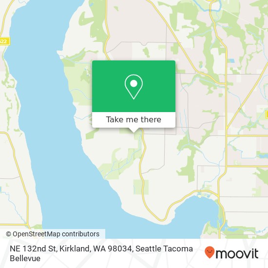 Mapa de NE 132nd St, Kirkland, WA 98034