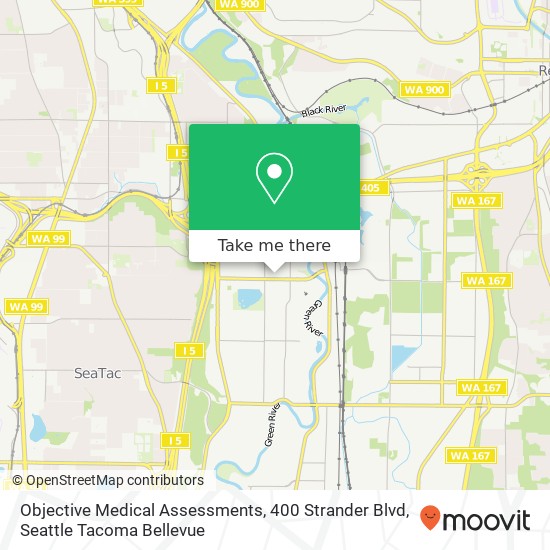 Objective Medical Assessments, 400 Strander Blvd map