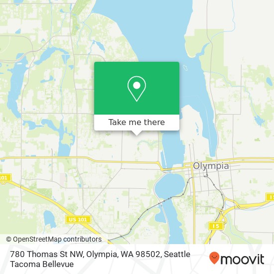 Mapa de 780 Thomas St NW, Olympia, WA 98502