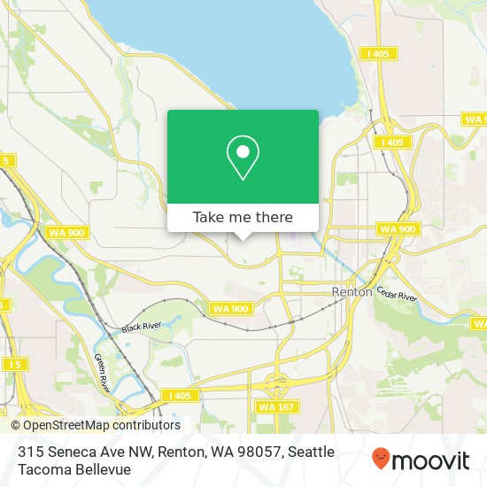 Mapa de 315 Seneca Ave NW, Renton, WA 98057