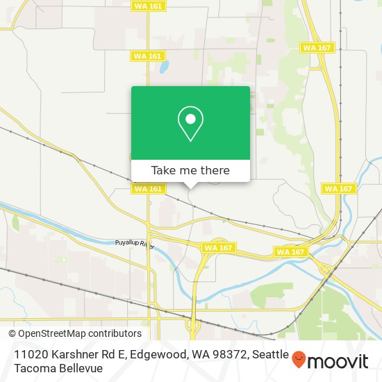 Mapa de 11020 Karshner Rd E, Edgewood, WA 98372