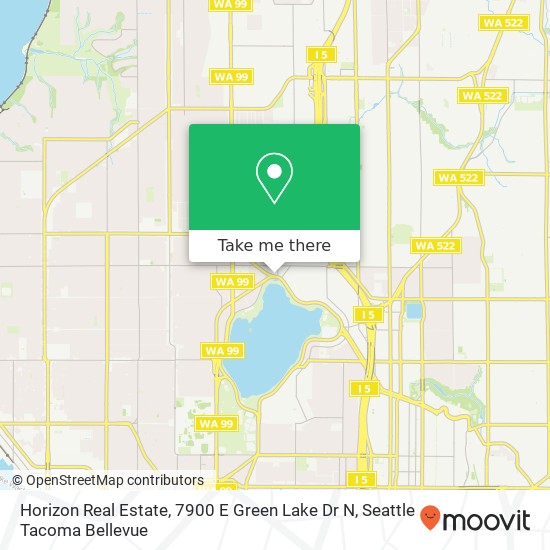 Mapa de Horizon Real Estate, 7900 E Green Lake Dr N