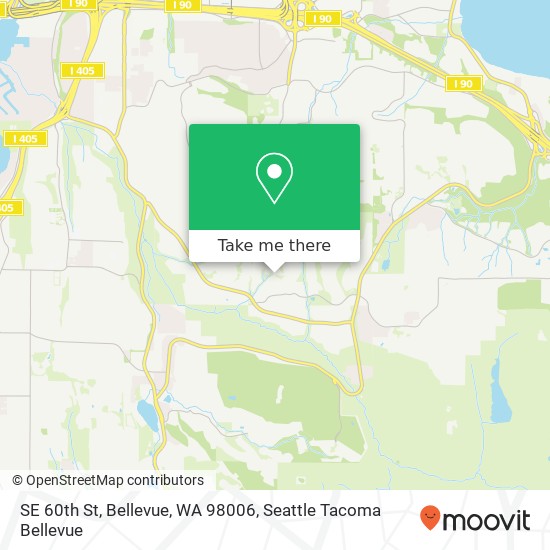 SE 60th St, Bellevue, WA 98006 map