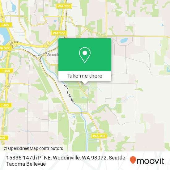 Mapa de 15835 147th Pl NE, Woodinville, WA 98072