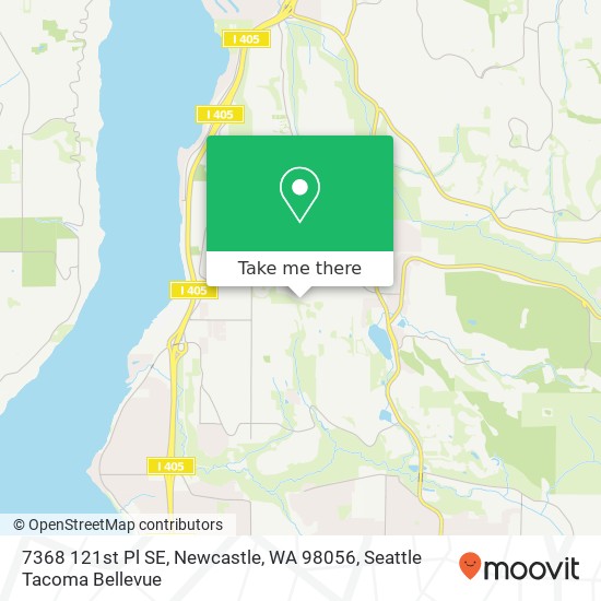 Mapa de 7368 121st Pl SE, Newcastle, WA 98056