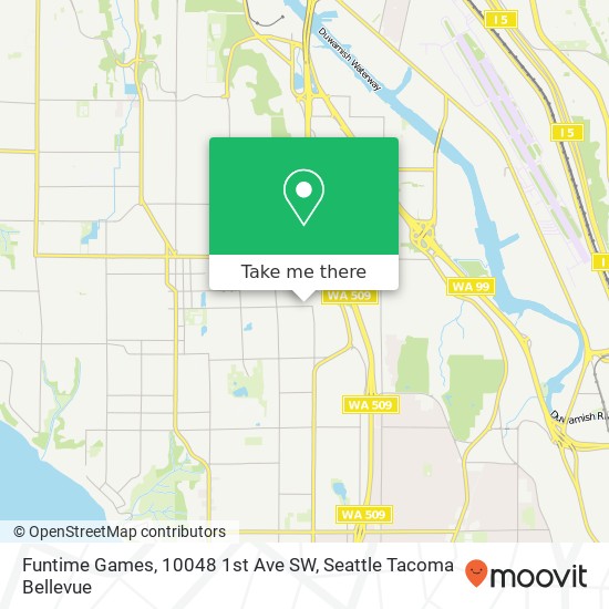Funtime Games, 10048 1st Ave SW map