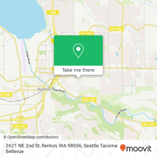 Mapa de 2621 NE 2nd St, Renton, WA 98056