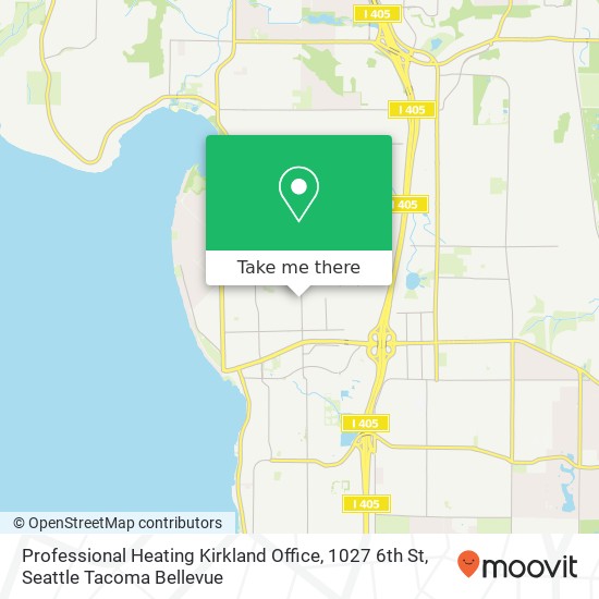 Mapa de Professional Heating Kirkland Office, 1027 6th St