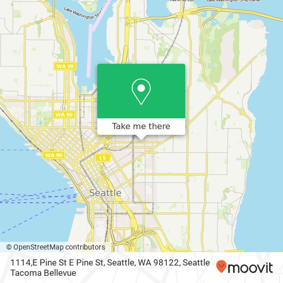 Mapa de 1114,E Pine St E Pine St, Seattle, WA 98122