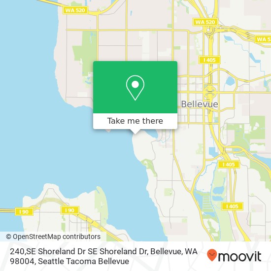 240,SE Shoreland Dr SE Shoreland Dr, Bellevue, WA 98004 map