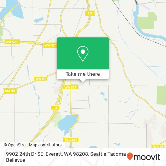 Mapa de 9902 24th Dr SE, Everett, WA 98208