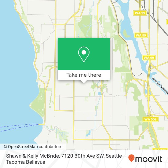 Mapa de Shawn & Kelly McBride, 7120 30th Ave SW