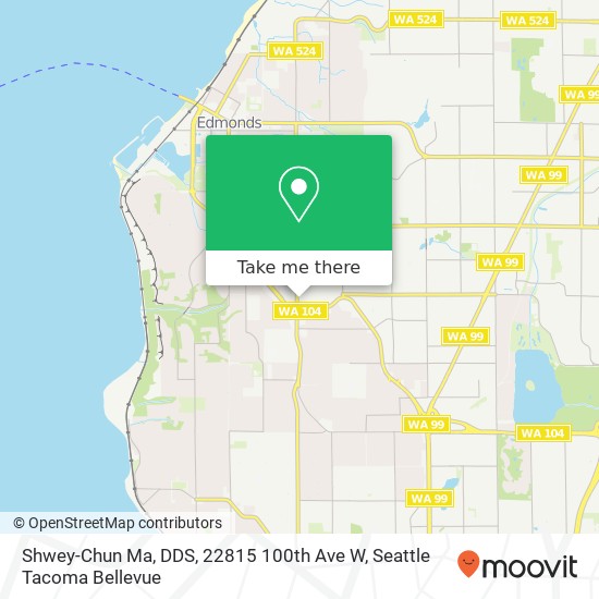 Mapa de Shwey-Chun Ma, DDS, 22815 100th Ave W