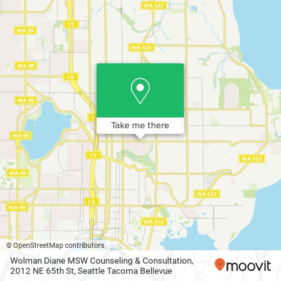 Mapa de Wolman Diane MSW Counseling & Consultation, 2012 NE 65th St