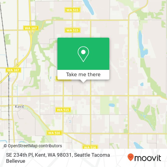 SE 234th Pl, Kent, WA 98031 map