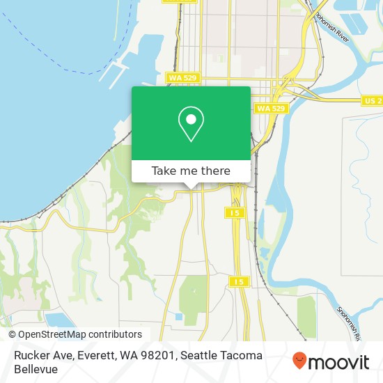 Mapa de Rucker Ave, Everett, WA 98201