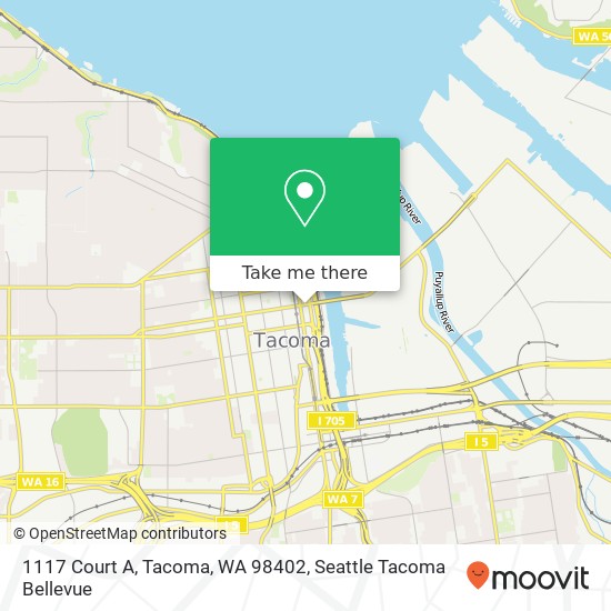 Mapa de 1117 Court A, Tacoma, WA 98402