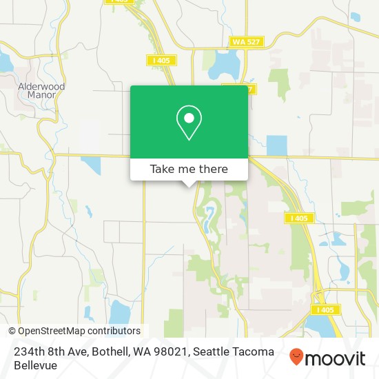 234th 8th Ave, Bothell, WA 98021 map