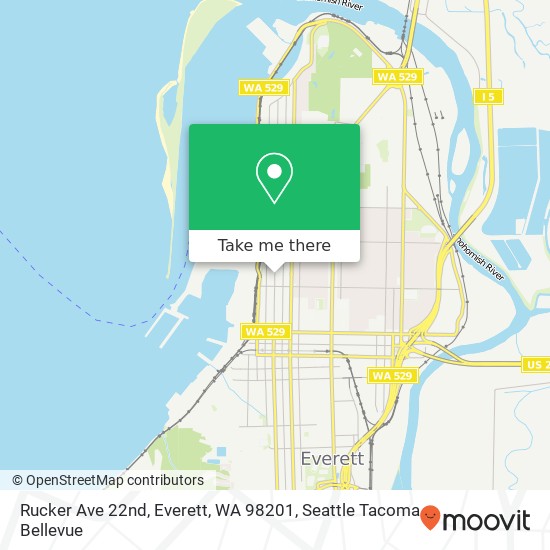 Mapa de Rucker Ave 22nd, Everett, WA 98201