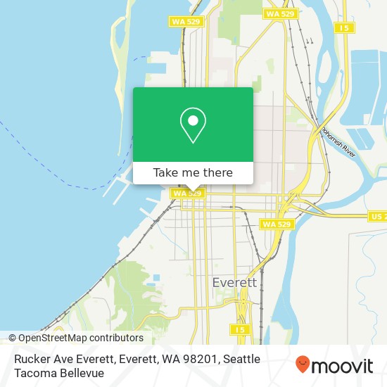 Mapa de Rucker Ave Everett, Everett, WA 98201