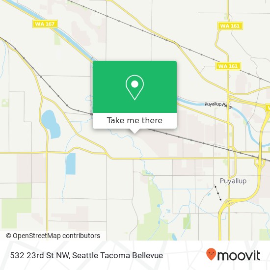 Mapa de 532 23rd St NW, Puyallup, WA 98371