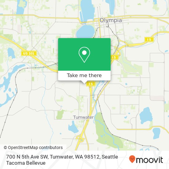 Mapa de 700 N 5th Ave SW, Tumwater, WA 98512