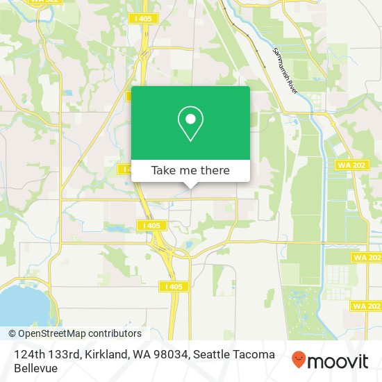 124th 133rd, Kirkland, WA 98034 map