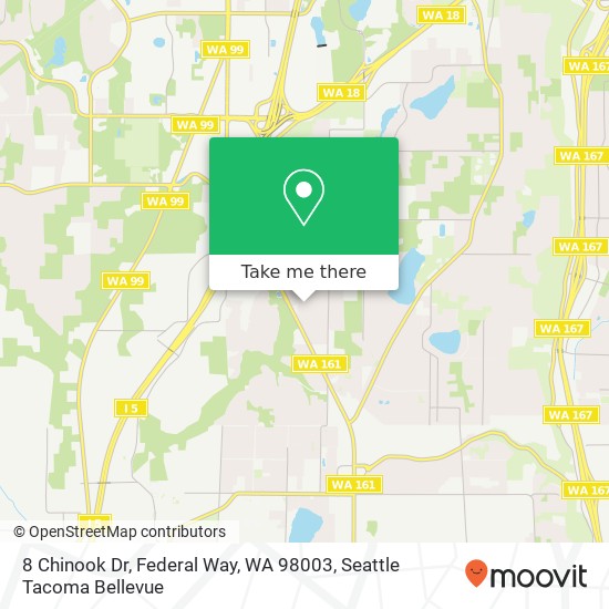 8 Chinook Dr, Federal Way, WA 98003 map