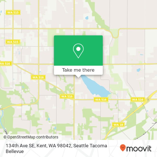 134th Ave SE, Kent, WA 98042 map