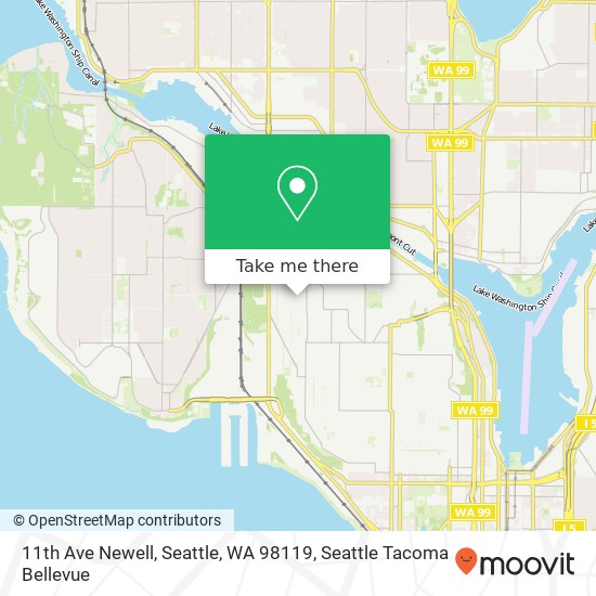 Mapa de 11th Ave Newell, Seattle, WA 98119