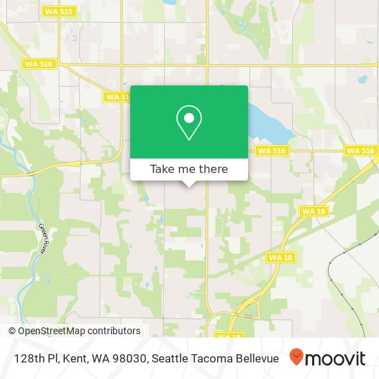 128th Pl, Kent, WA 98030 map