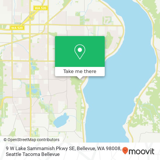 9 W Lake Sammamish Pkwy SE, Bellevue, WA 98008 map