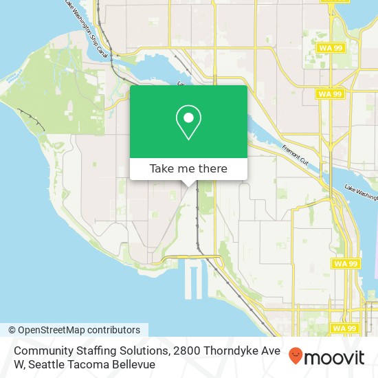 Mapa de Community Staffing Solutions, 2800 Thorndyke Ave W