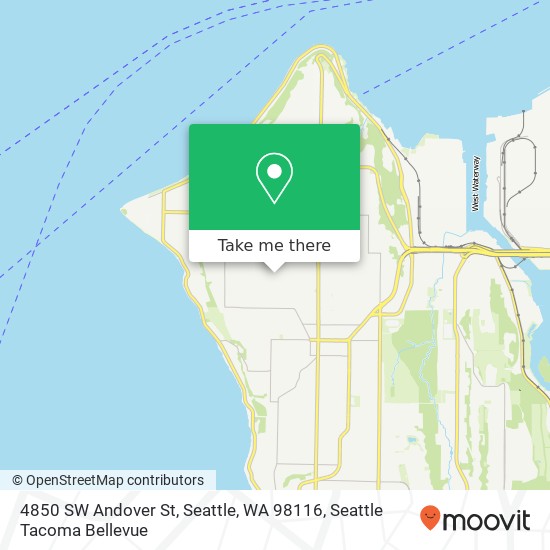 Mapa de 4850 SW Andover St, Seattle, WA 98116