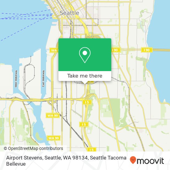 Mapa de Airport Stevens, Seattle, WA 98134