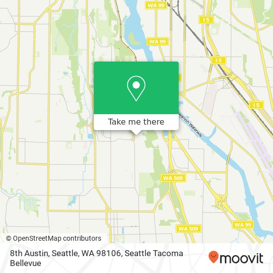 Mapa de 8th Austin, Seattle, WA 98106