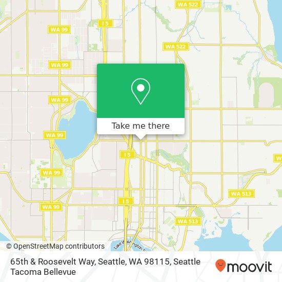 Mapa de 65th & Roosevelt Way, Seattle, WA 98115