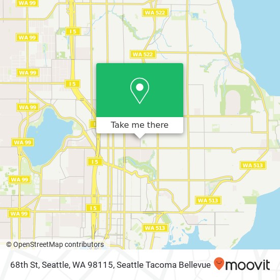 Mapa de 68th St, Seattle, WA 98115