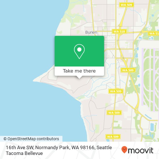 16th Ave SW, Normandy Park, WA 98166 map