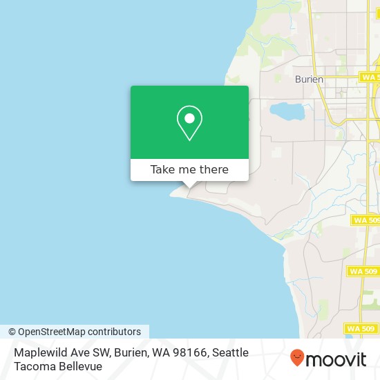 Maplewild Ave SW, Burien, WA 98166 map