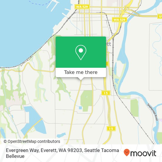 Mapa de Evergreen Way, Everett, WA 98203