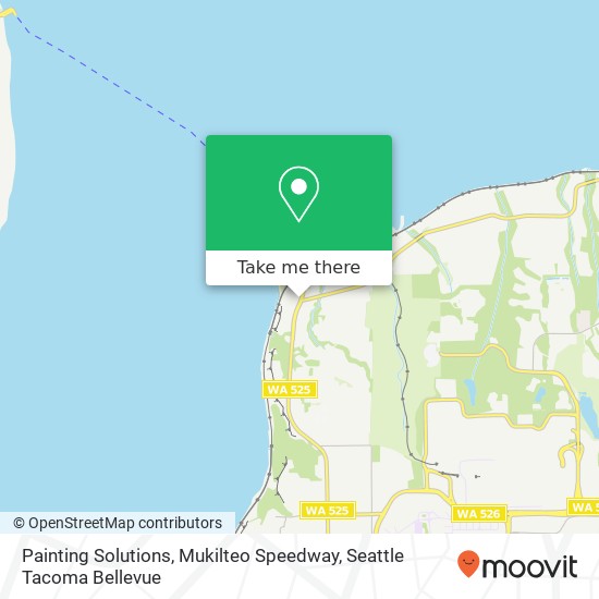 Painting Solutions, Mukilteo Speedway map