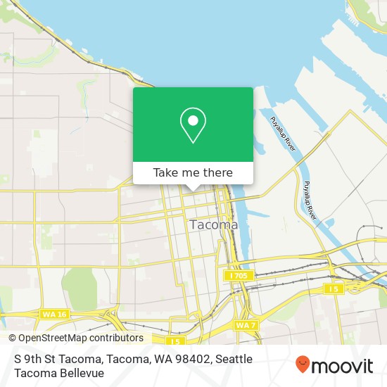 S 9th St Tacoma, Tacoma, WA 98402 map