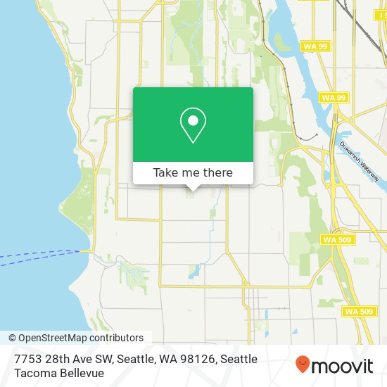 Mapa de 7753 28th Ave SW, Seattle, WA 98126