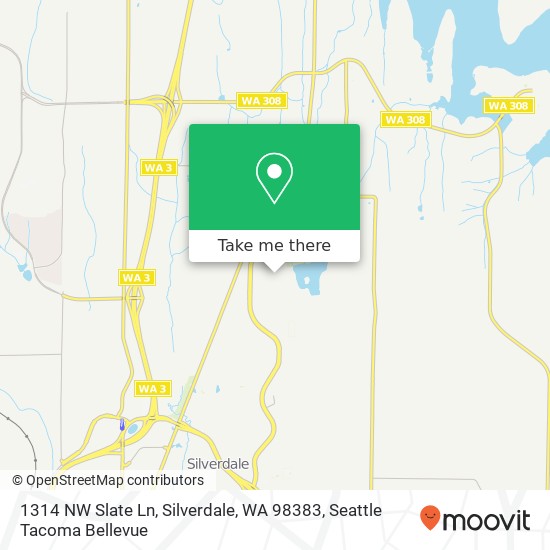 Mapa de 1314 NW Slate Ln, Silverdale, WA 98383