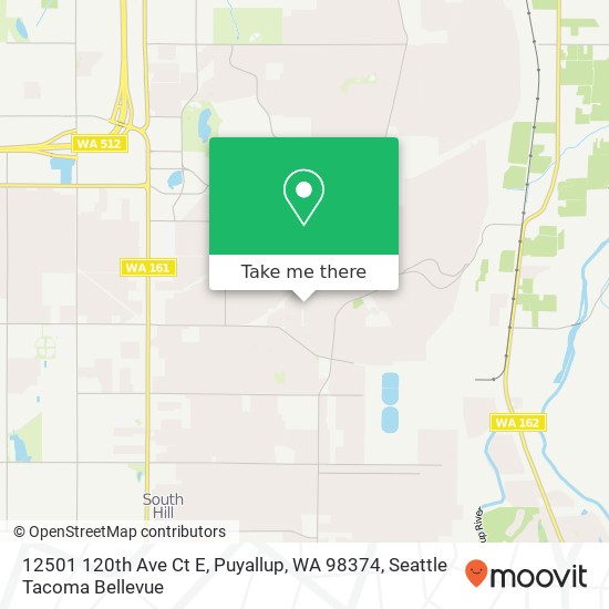 Mapa de 12501 120th Ave Ct E, Puyallup, WA 98374