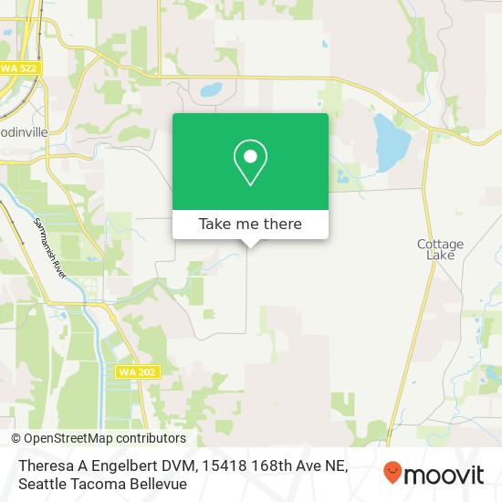 Mapa de Theresa A Engelbert DVM, 15418 168th Ave NE