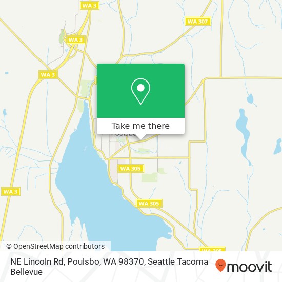 Mapa de NE Lincoln Rd, Poulsbo, WA 98370