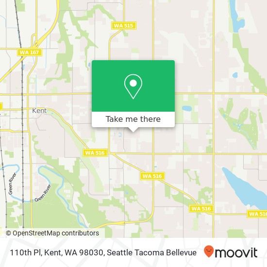 Mapa de 110th Pl, Kent, WA 98030