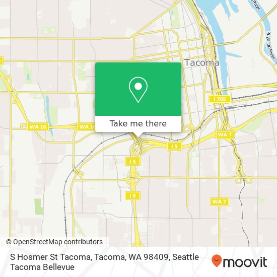 Mapa de S Hosmer St Tacoma, Tacoma, WA 98409